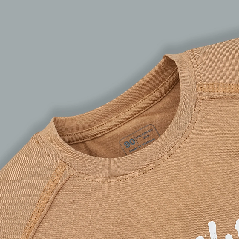 Bộ tay ngắn bé gái in hình mặt cười Ualarogo UR3862 màu xám 31