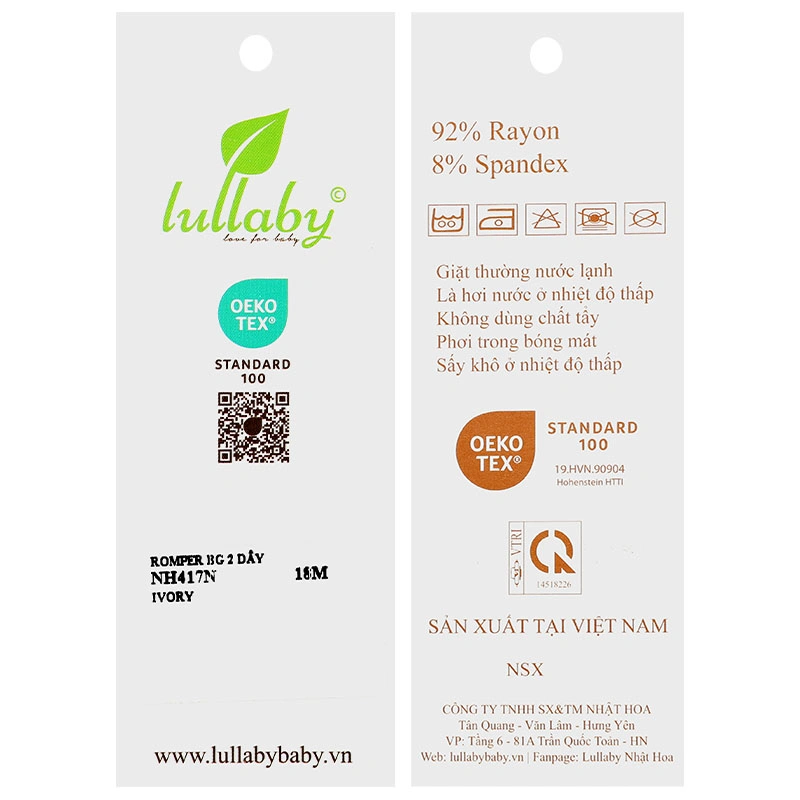 Bodysuit bé gái Lullaby NH417N in chữ màu cam 16