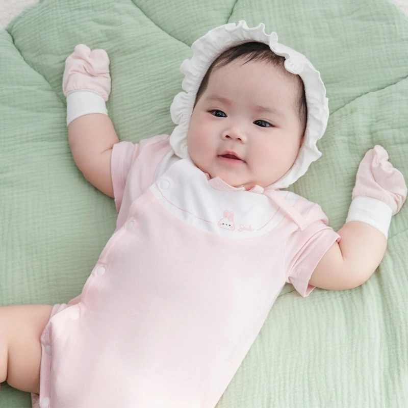 Bodysuit cài chéo phối cổ ngọt ngào La Pomme màu be 12