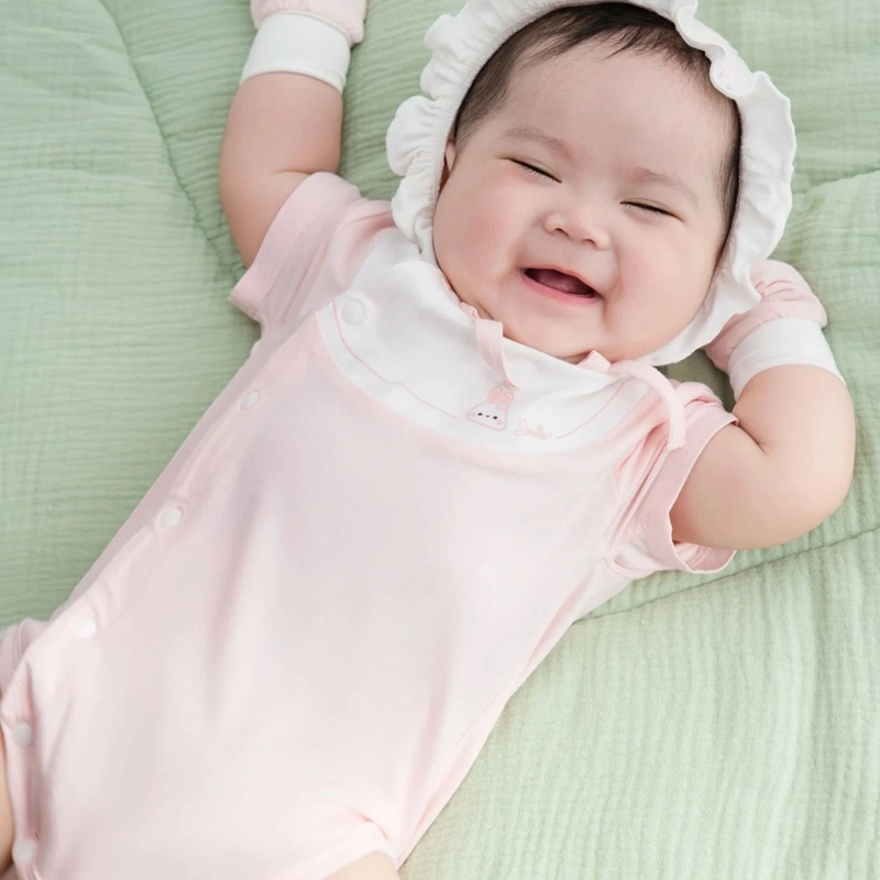 Bodysuit cài chéo phối cổ ngọt ngào La Pomme màu be 13