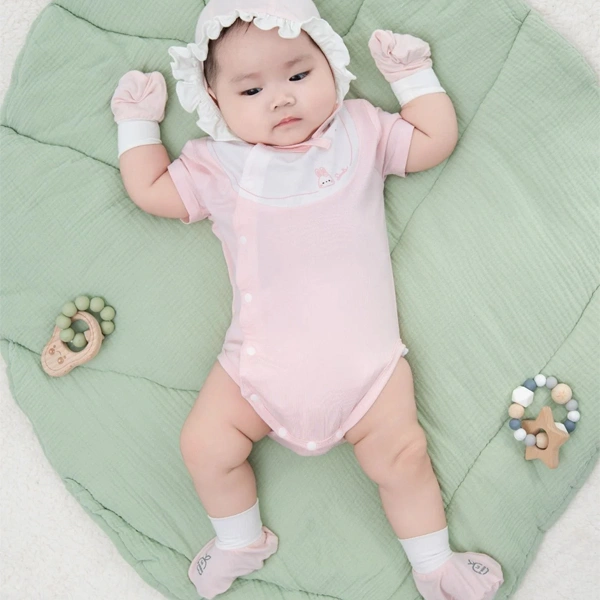 Bodysuit cài chéo phối cổ ngọt ngào La Pomme màu be 11