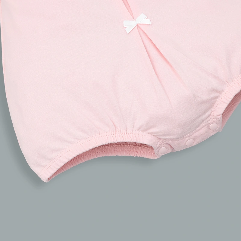 Bodysuit cài giữa La Pomme cổ cách điệu công chúa đáng yêu màu hồng 9