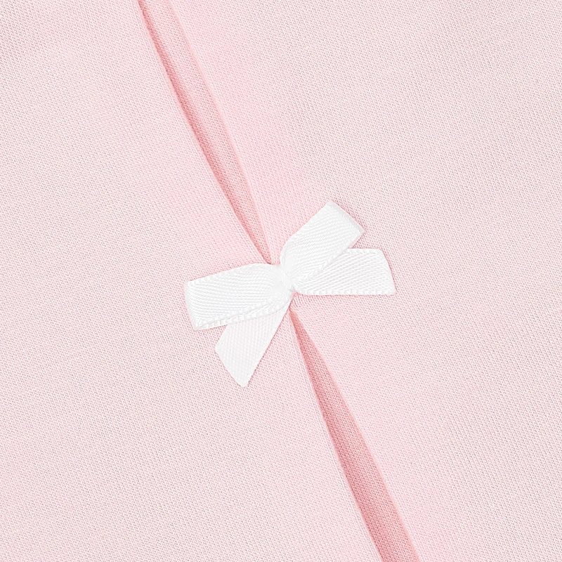 Bodysuit cài giữa La Pomme cổ cách điệu công chúa đáng yêu màu hồng 10