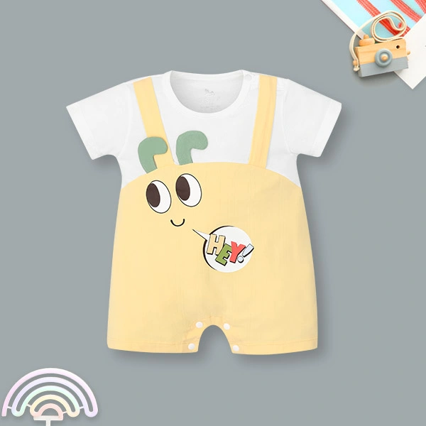 Bodysuit tay ngắn in HEY! Pony Kids màu vàng 1