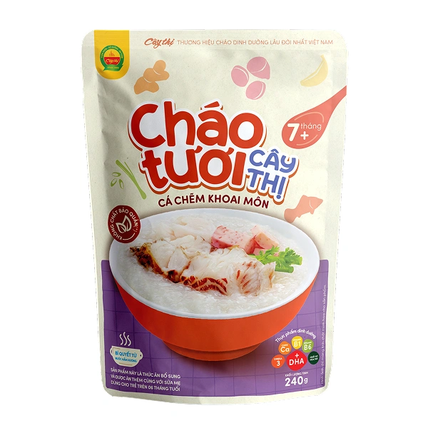 Combo 3 gói cháo tươi Cây Thị vị cá chẽm, khoai môn 240g (từ 7 tháng) - Giao bao bì ngẫu nhiên 7