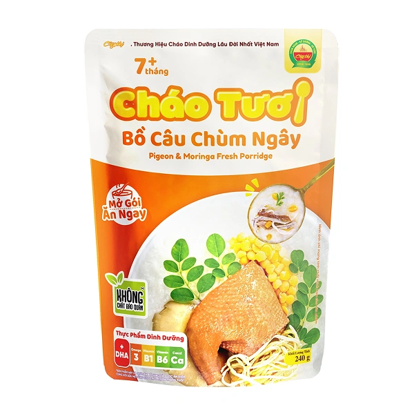 Cháo tươi Cây Thị vị bồ câu, chùm ngây