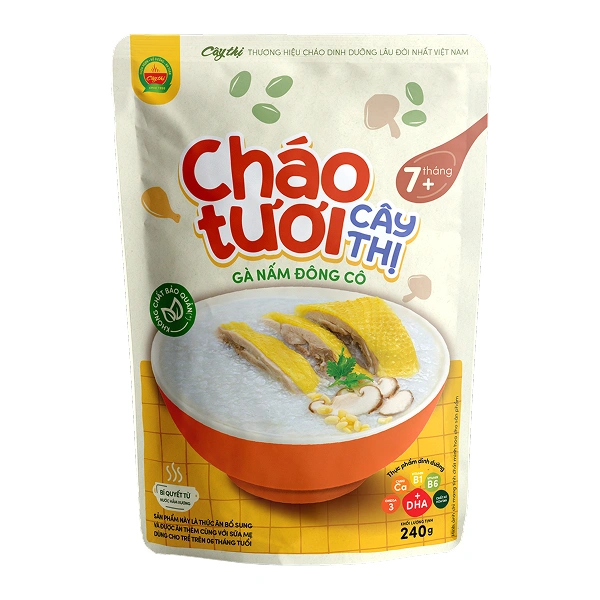 Cháo tươi Cây Thị vị gà, nấm đông cô - Giao bao bì ngẫu nhiên