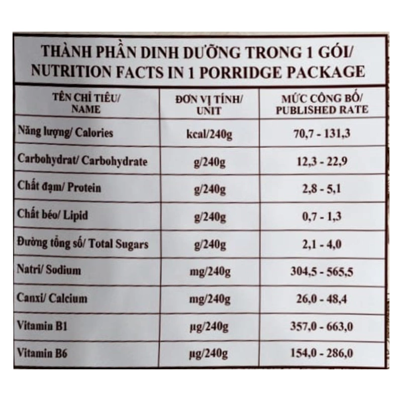 Combo 3 gói cháo tươi Cây Thị vị gạo lứt, ngũ đậu gói 240g (từ 1 tuổi) 6