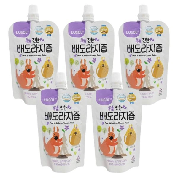 Combo 5 túi nước trái cây Lusol (từ 6 tháng)