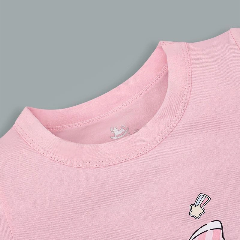 Đầm bé gái Pony Kids đuôi cá in cún màu hồng 3