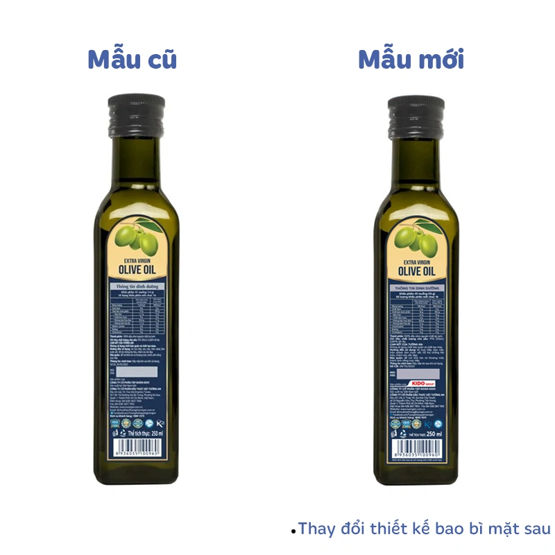 Dầu oliu Tường An Extra Virgin ăn dặm cho bé chai 250 ml (từ 6 tháng) - Giao bao bì ngẫu nhiên 2