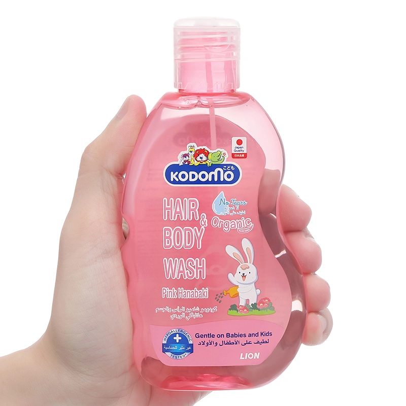 Dầu tắm & gội 2in1 cho bé Kodomo Pink Hanabaki tinh dầu hoa trà 200 ml (mọi độ tuổi) - Giao bao bì ngẫu nhiên 4