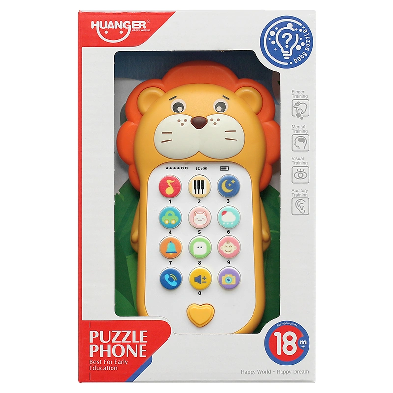 Đồ chơi điện thoại sư tử âm nhạc Huanger 3LHE0557 4