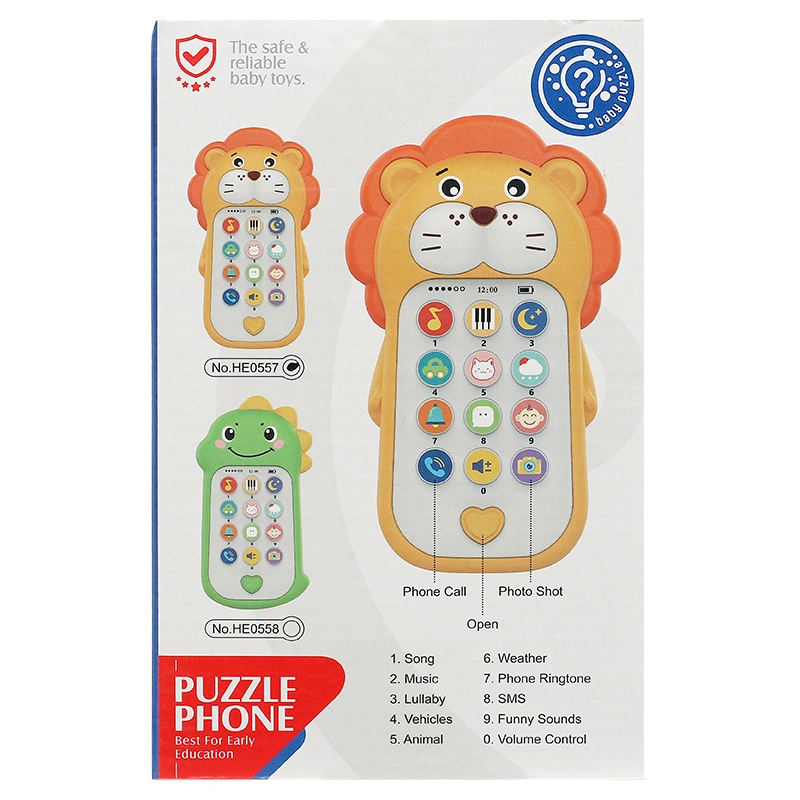 Đồ chơi điện thoại sư tử âm nhạc Huanger 3LHE0557 5