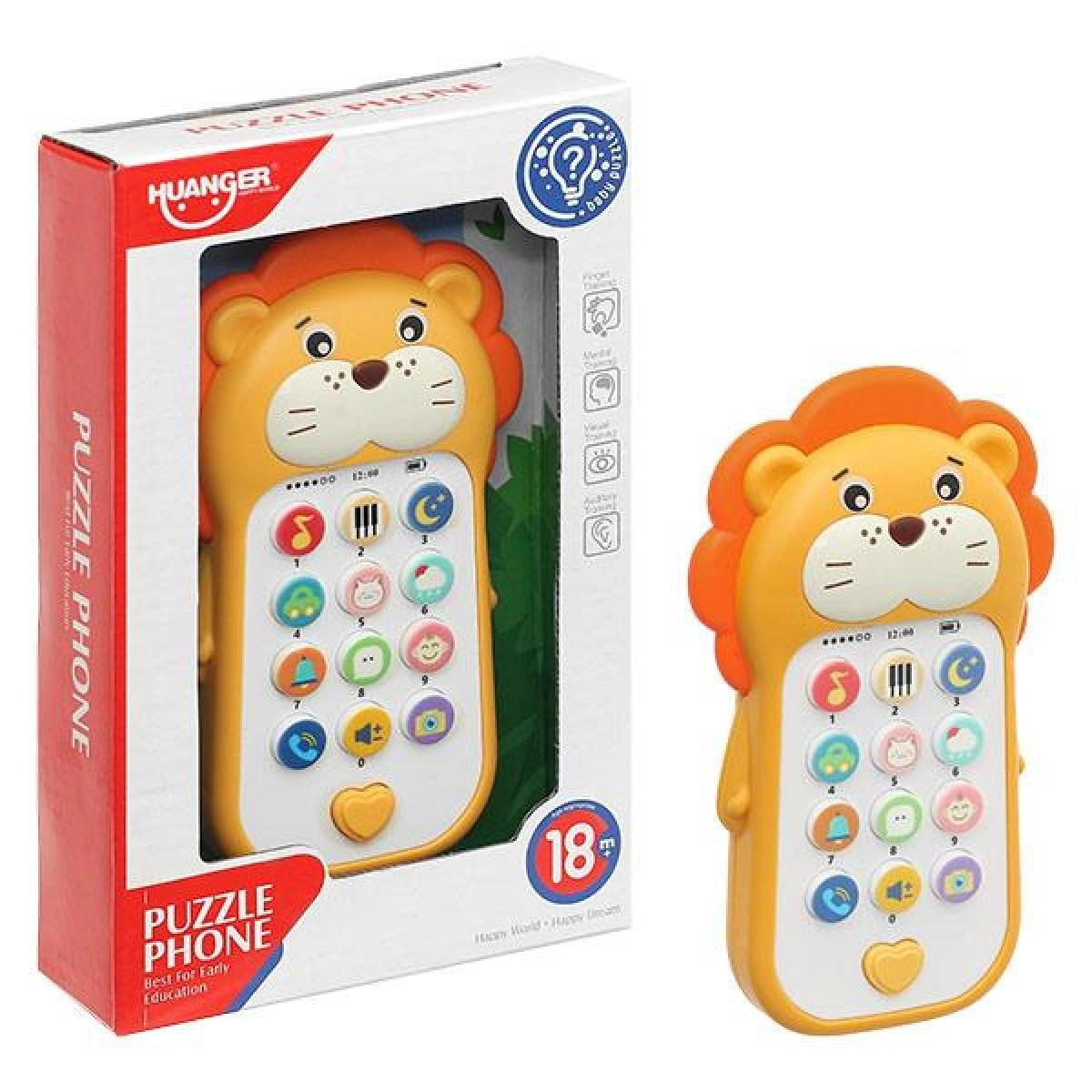 Đồ chơi điện thoại sư tử âm nhạc Huanger 3LHE0557 1
