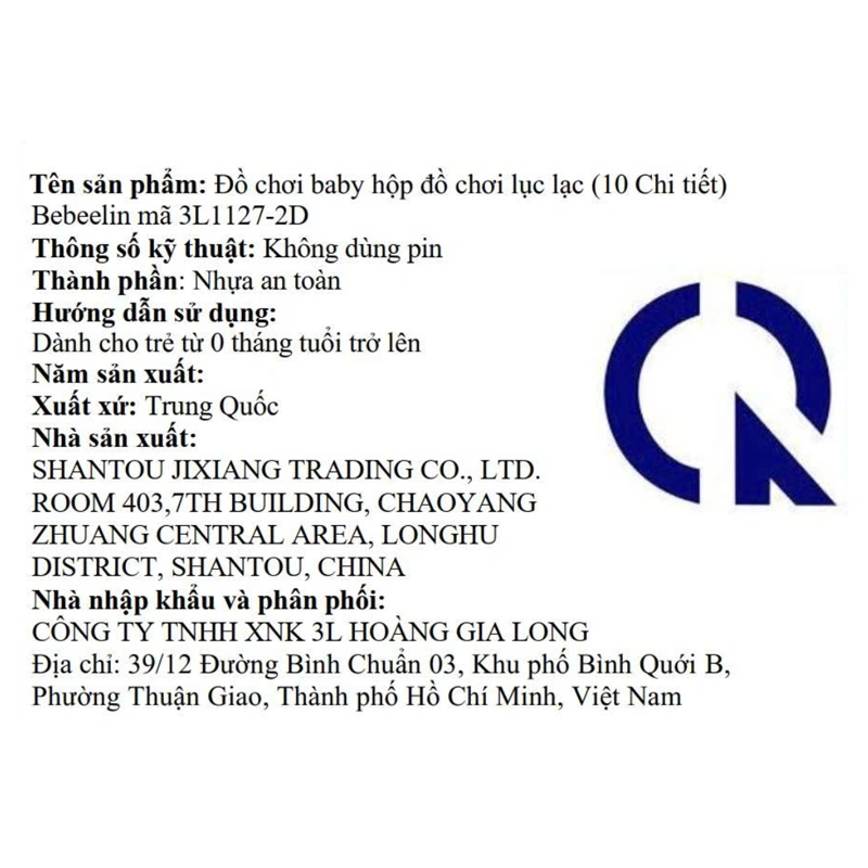 Đồ chơi lục lạc Bebeelin 3L1127-2D (10 chi tiết) 11