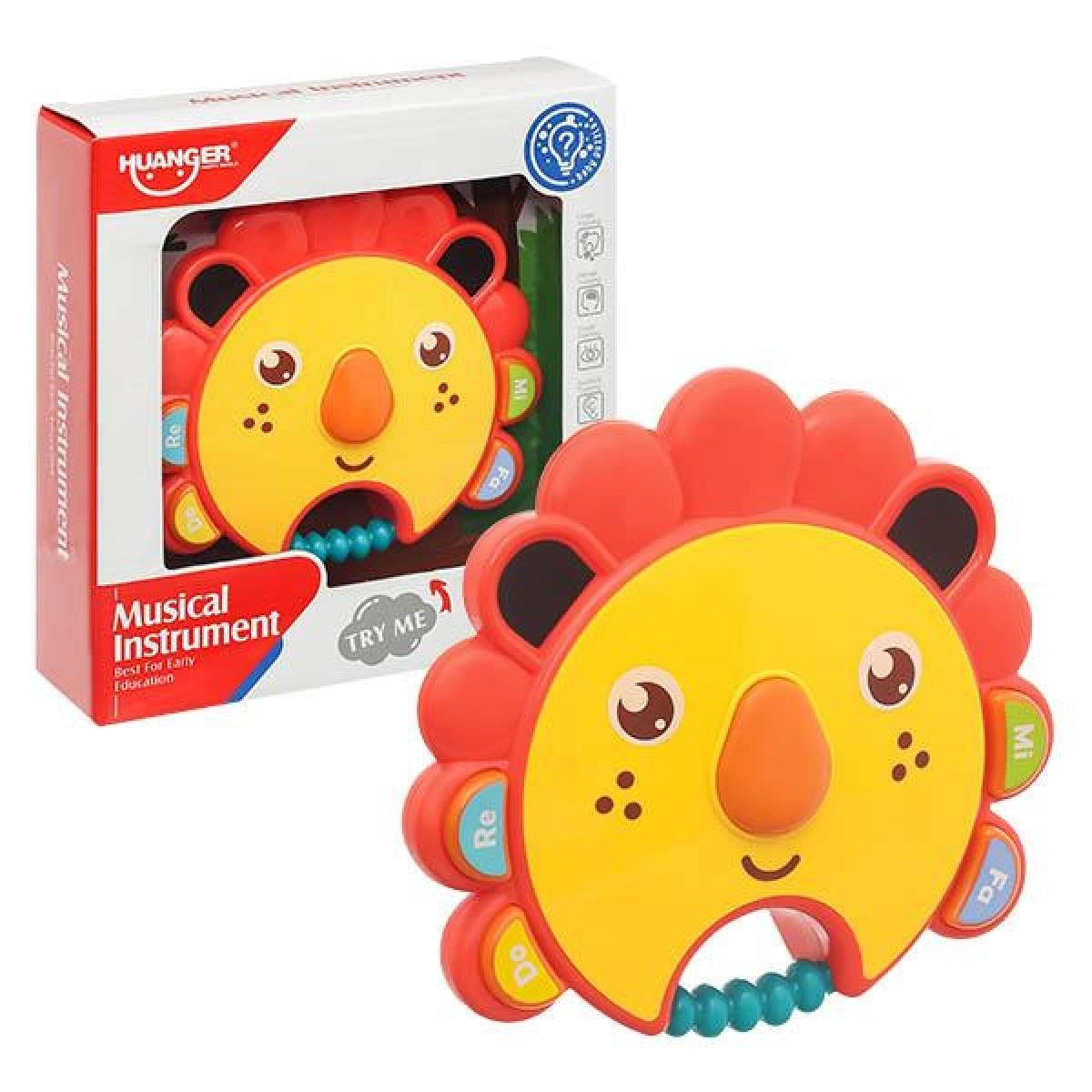 Đồ chơi trống cầm tay sư tử Huanger 3LHE0534 1