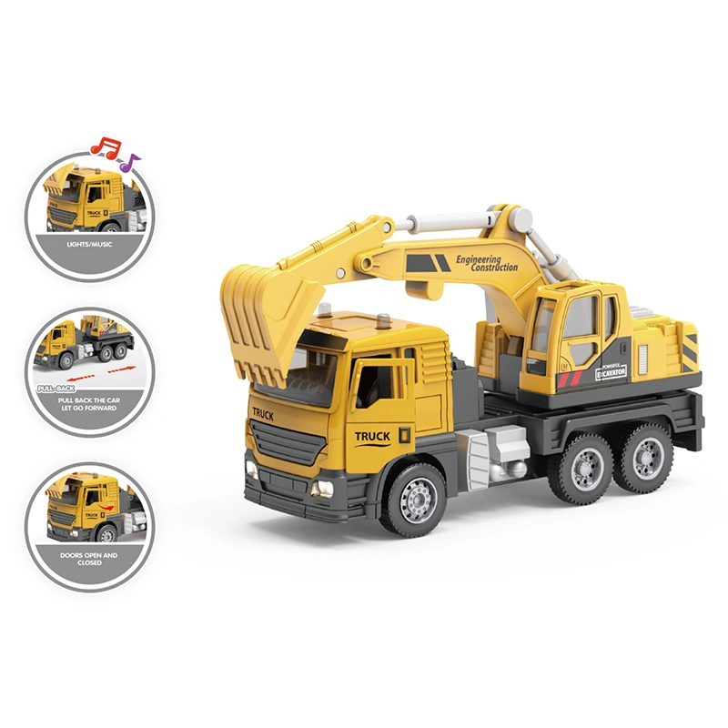 Đồ chơi xe xúc đất mô hình có đèn và âm thanh Vecto VT32K 4
