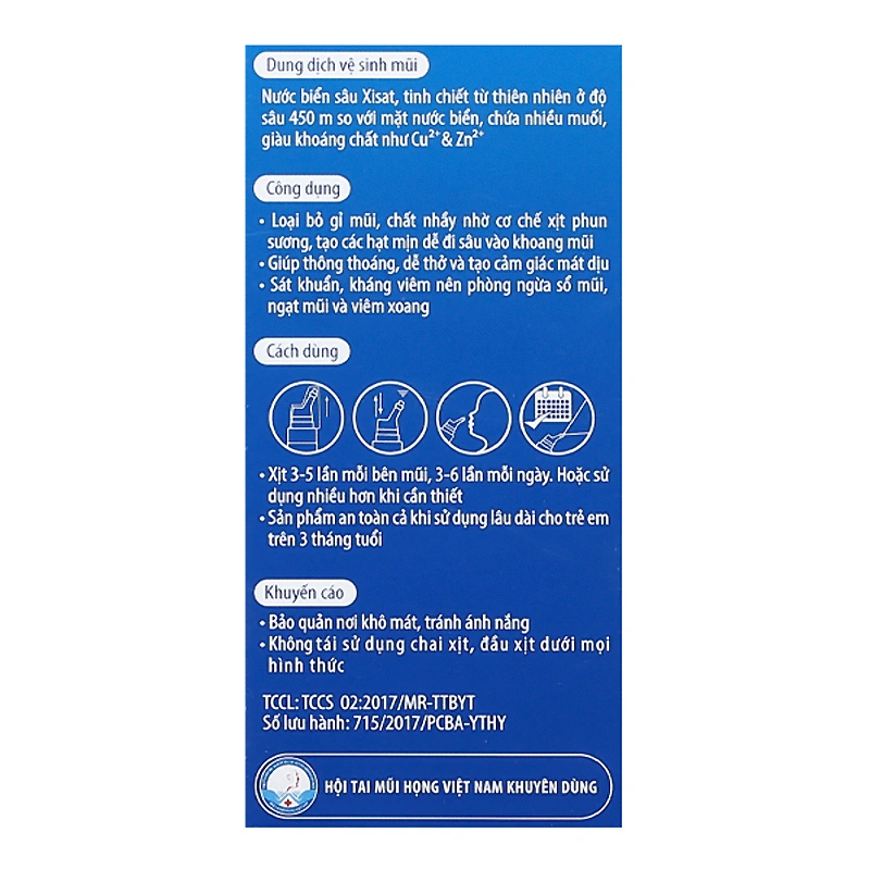 Dung dịch xịt mũi Xisat giảm nghẹt mũi cho bé chai 75 ml 6