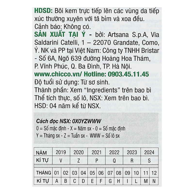 Kem hăm 3 tác động cho bé Chicco 100 ml 12