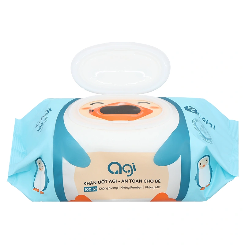 Khăn ướt Agi không mùi gói 100 miếng - Chim cánh cụt 6