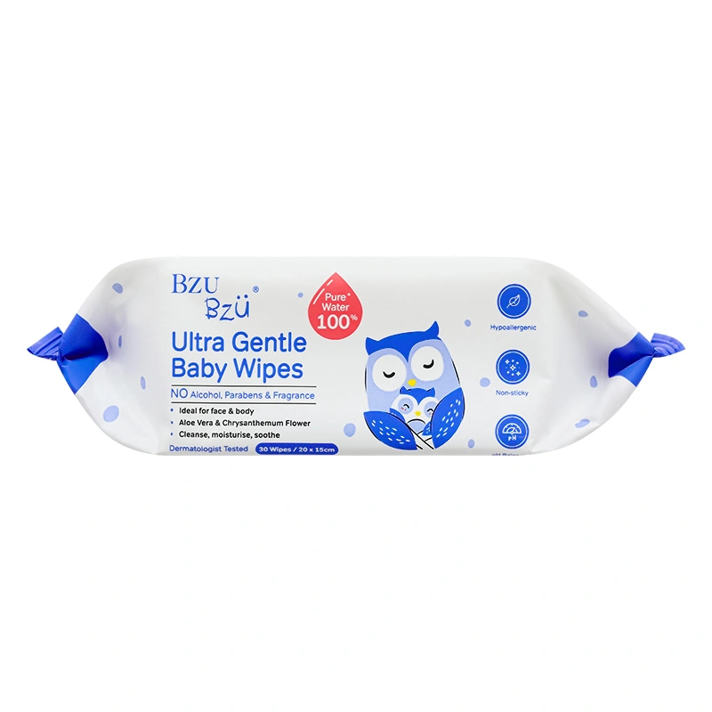 Khăn ướt BZU BZU Ultra Gentle không mùi gói 30 miếng 2