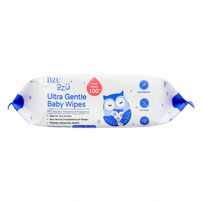 Khăn ướt BZU BZU Ultra Gentle không mùi gói 30 miếng 3