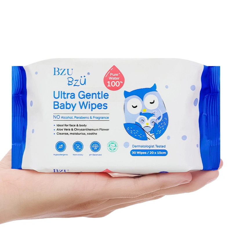 Khăn ướt BZU BZU Ultra Gentle không mùi gói 30 miếng 5