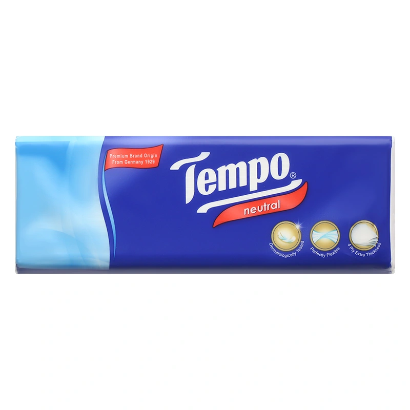 Lốc 4 gói khăn giấy rút Tempo không mùi 4 lớp 11