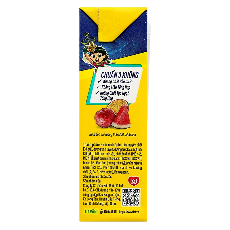 Lốc 4 hộp sữa trái cây LiF Kun hương trái cây nhiệt đới 180 ml (từ 2 tuổi) 9