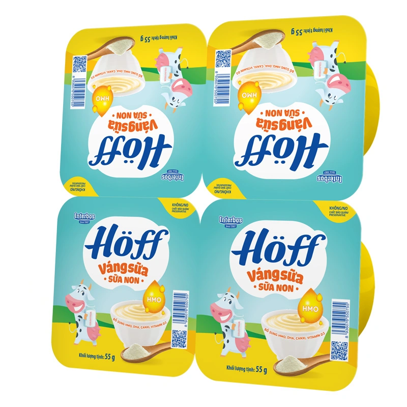 Lốc 4 hũ váng sữa Hoff vị sữa non 55g (từ 6 tháng) - Giao bao bì ngẫu nhiên 3