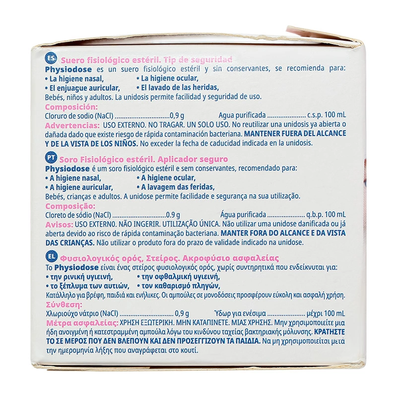 Nước muối sinh lý vệ sinh mắt mũi Physiodose 5 ml (Hộp 30 ống) 5