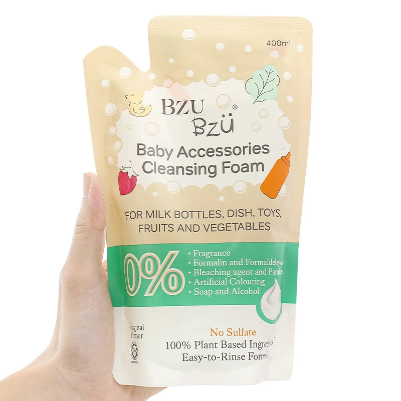 Nước rửa bình sữa BZU BZU túi 400 ml không mùi 3