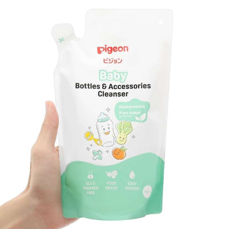 Nước rửa bình sữa Pigeon túi 450 ml gốc thực vật 3