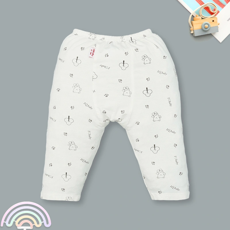 Quần dài in gấu IQ Baby màu trắng 2