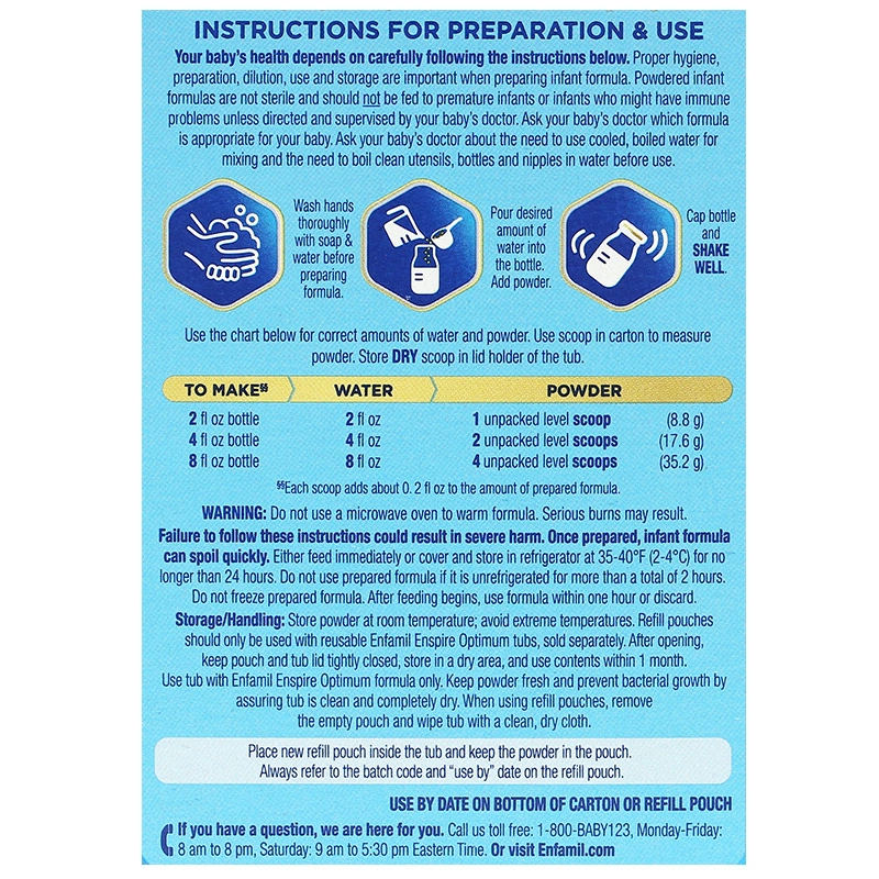 Sữa bột Enfamil Enspire Infant Formula 850g (0 - 12 tháng) - Mẫu mới 9