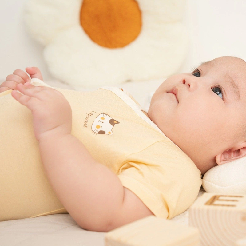 Set 2 bodysuit cài chéo La Pomme bé mimi của mẹ màu trắng - vàng 3