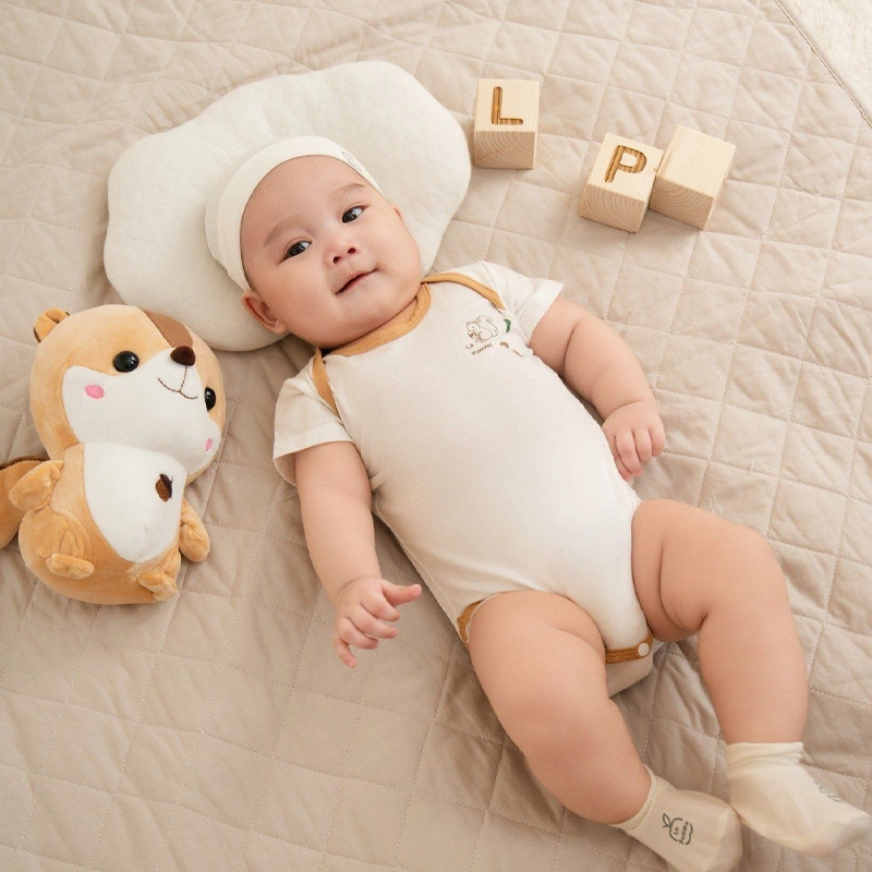 Set 2 bodysuit La Pomme săn tìm hạt dẻ màu trắng 3
