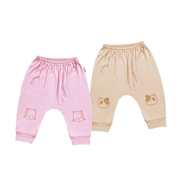 Combo 2 quần dài unisex BabyMommy sợi tre nude - hồng