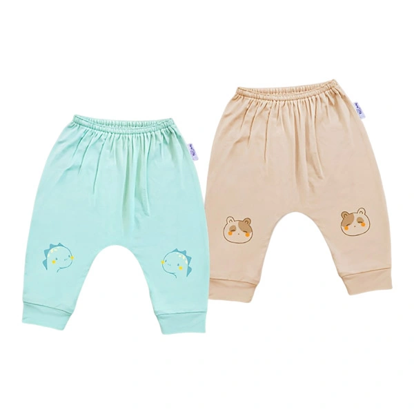 Combo 2 quần dài unisex BabyMommy sợi tre nude - xanh mint