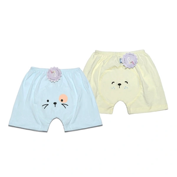Combo 2 quần ngắn unisex BabyMommy cotton vàng - xanh