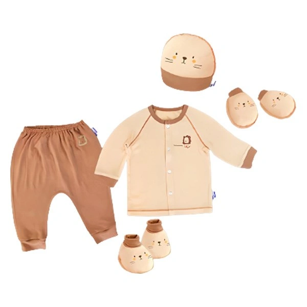 Set bộ tay dài unisex BabyMommy sợi tre nâu