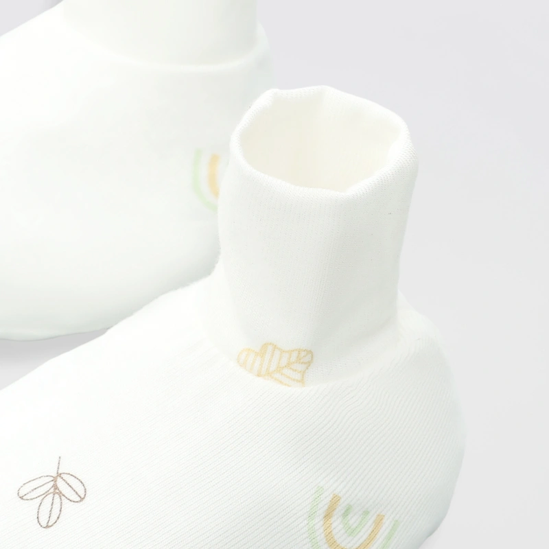 Set nón, bao tay bao chân in hình đa sắc Lullaby NH511N màu trắng (0 - 3 tháng) 10