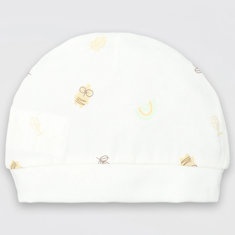 Set nón, bao tay bao chân in hình đa sắc Lullaby NH511N màu trắng (0 - 3 tháng) 3