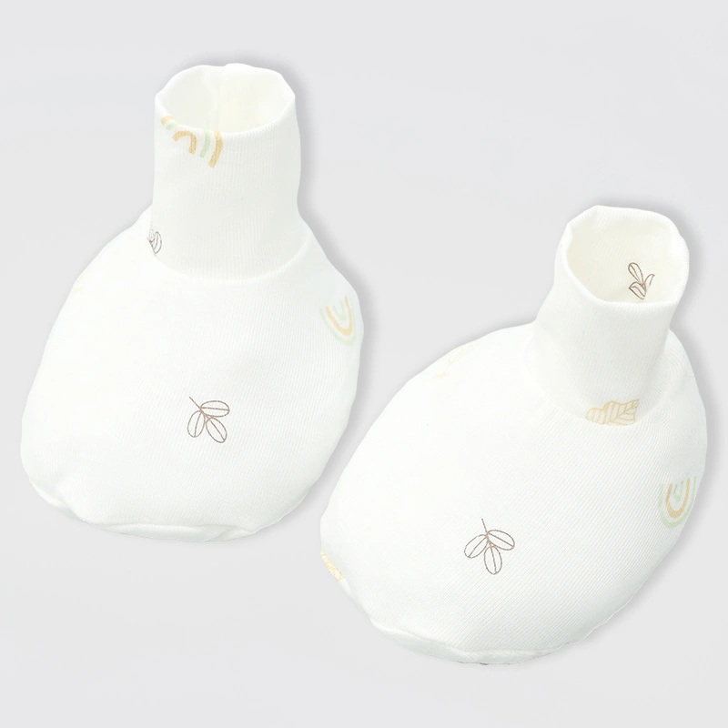 Set nón, bao tay bao chân in hình đa sắc Lullaby NH511N màu trắng (0 - 3 tháng) 8