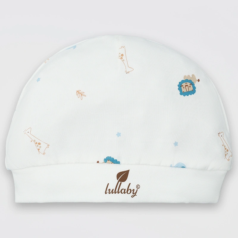 Set nón, bao tay bao chân in hình đa sắc Lullaby NH511N màu trắng (0 - 3 tháng) 14