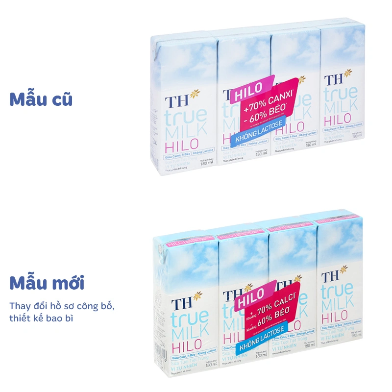 Lốc 4 hộp sữa tươi tiệt trùng TH true MILK Hilo không đường 180 ml (từ 1 tuổi) 14