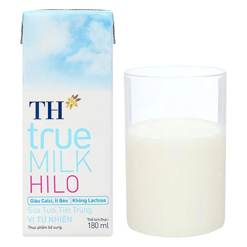 Lốc 4 hộp sữa tươi tiệt trùng TH true MILK Hilo không đường 180 ml (từ 1 tuổi) 10