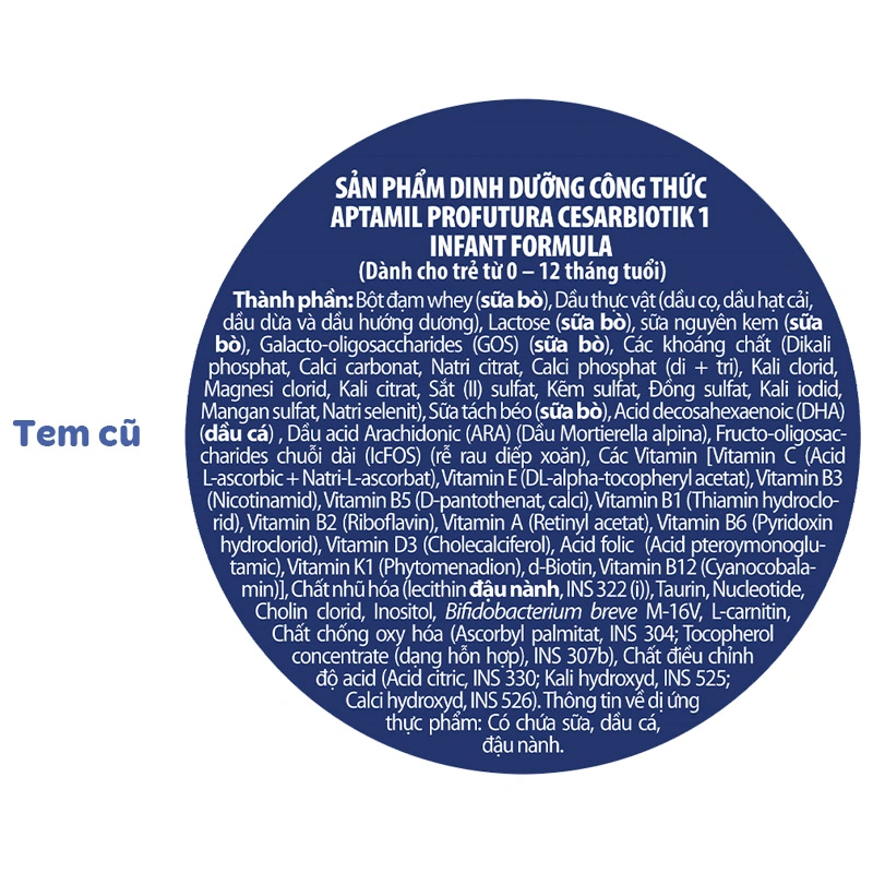 Sữa bột Aptamil Profutura Cesarbiotik số 1 800g (0 – 12 tháng) - Giao bao bì ngẫu nhiên 13