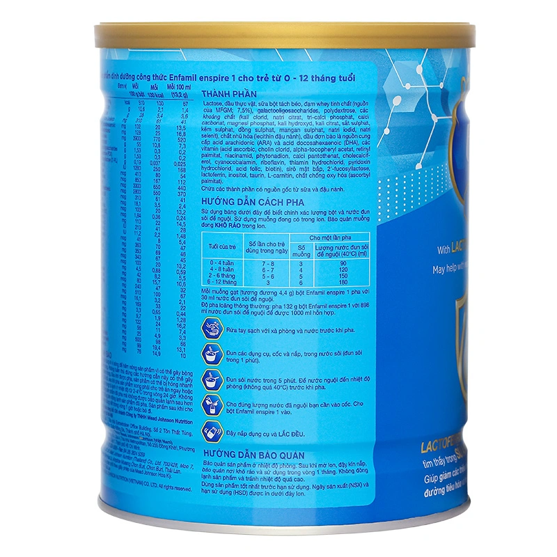 Sữa bột Enfamil Enspire số 1 850g (0 - 12 tháng) 5